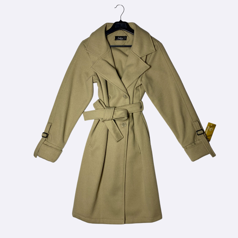 Women's Trench Style Wool Blend Coat