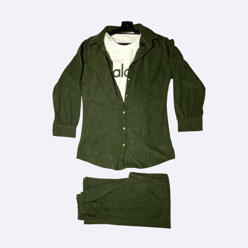 Women's Three-Piece Corduroy Pajama/Lounge Set