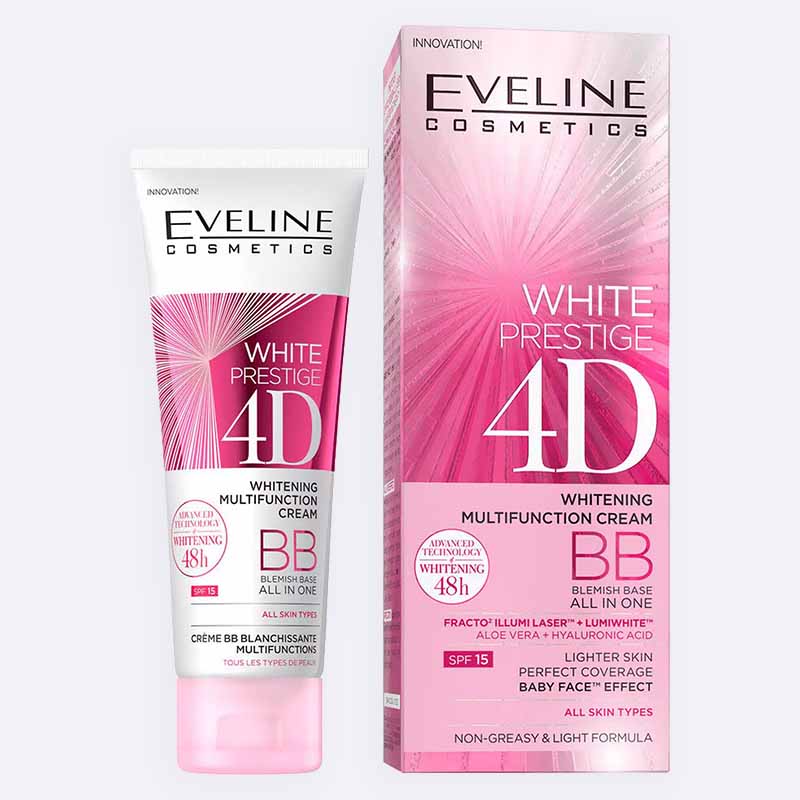 Eveline White Prestige 4D Whitening Multifunction BB Cream