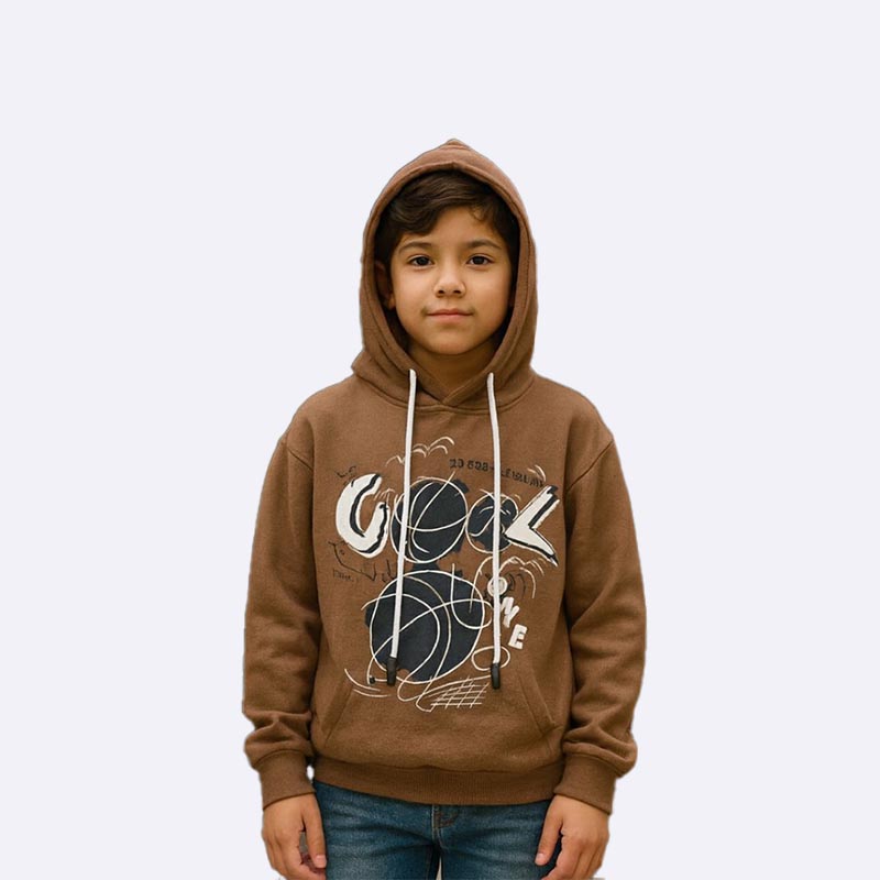 Basket Ball Print Hooded Sweatshirt