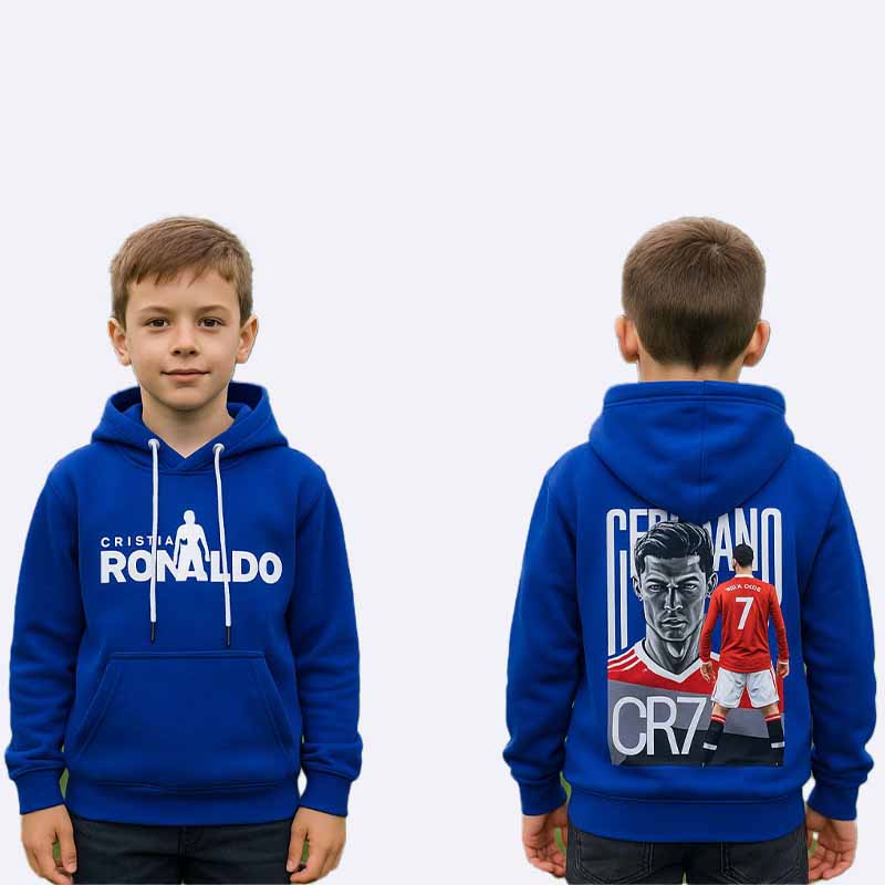 Ronaldo CR7 Print Hooded Sweatshirt
