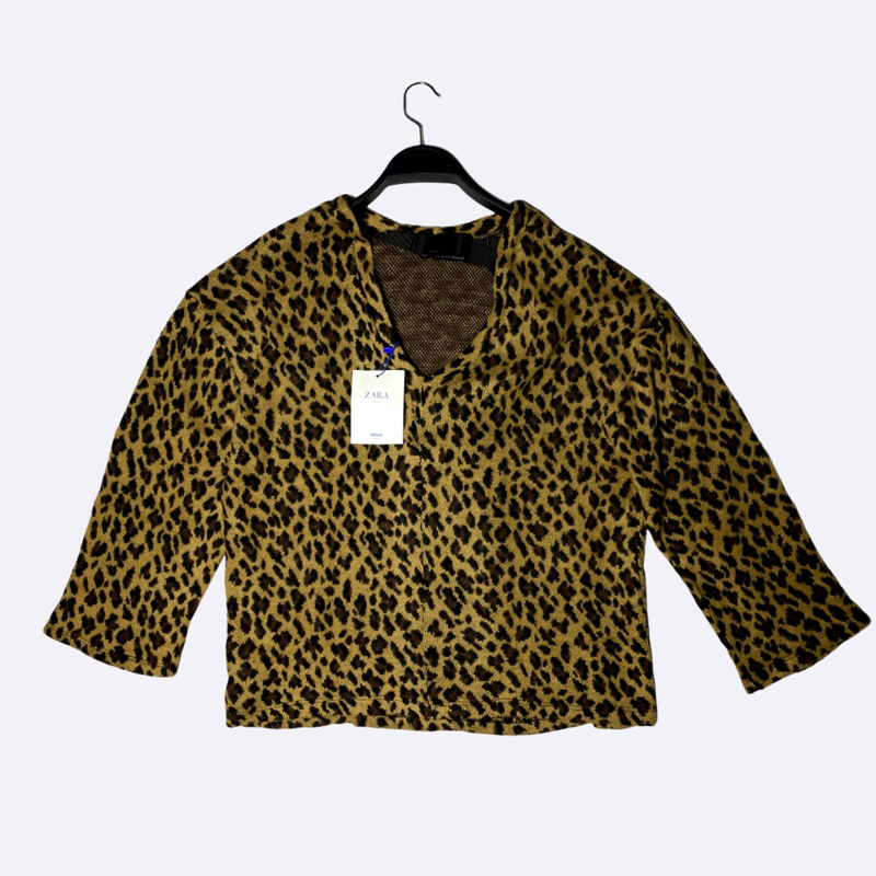 ZARA Leopard Knit Top