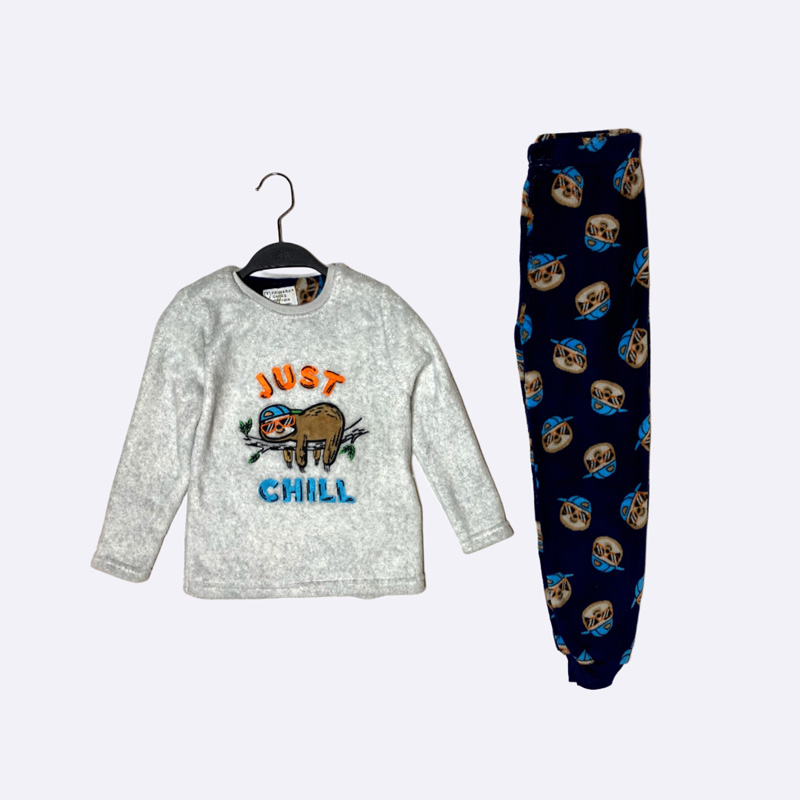 Primark Kids "Just Chill" Fleece Pajama Set