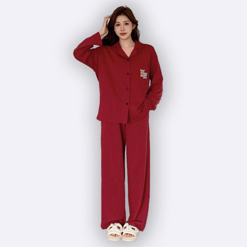 Cozy Bear Embroidered Lounge Set