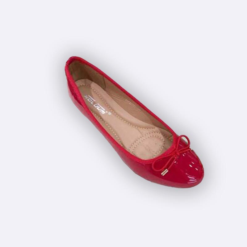 Crimson Bow Ballet Flats