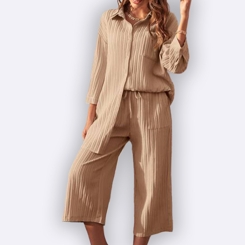 Textured Two-Piece Women's Set