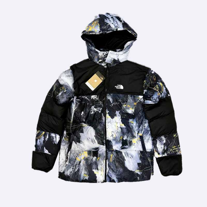 Men’s Printed Puffer Jacket with Hood