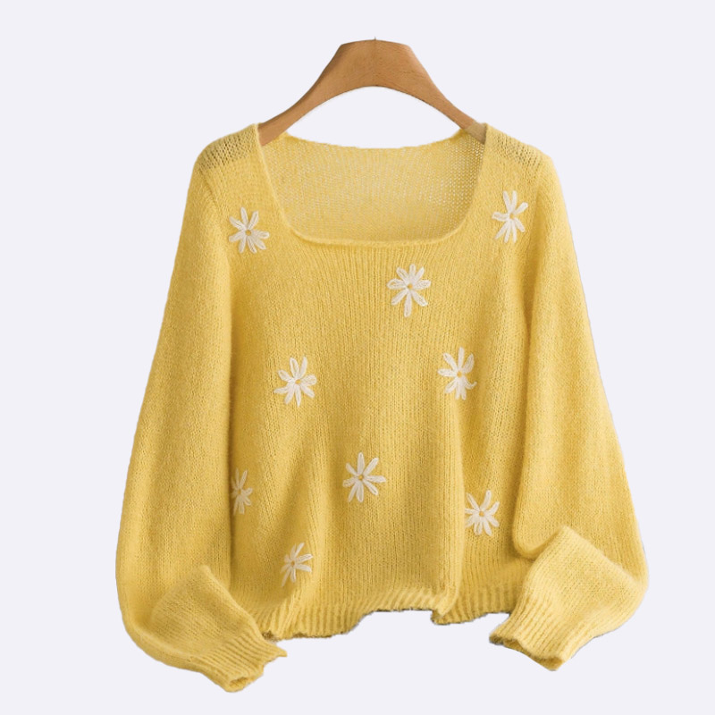Daisy Delight Yellow Knit Top