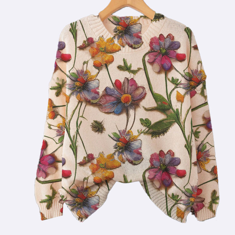 Floral Bloom Knit Sweater