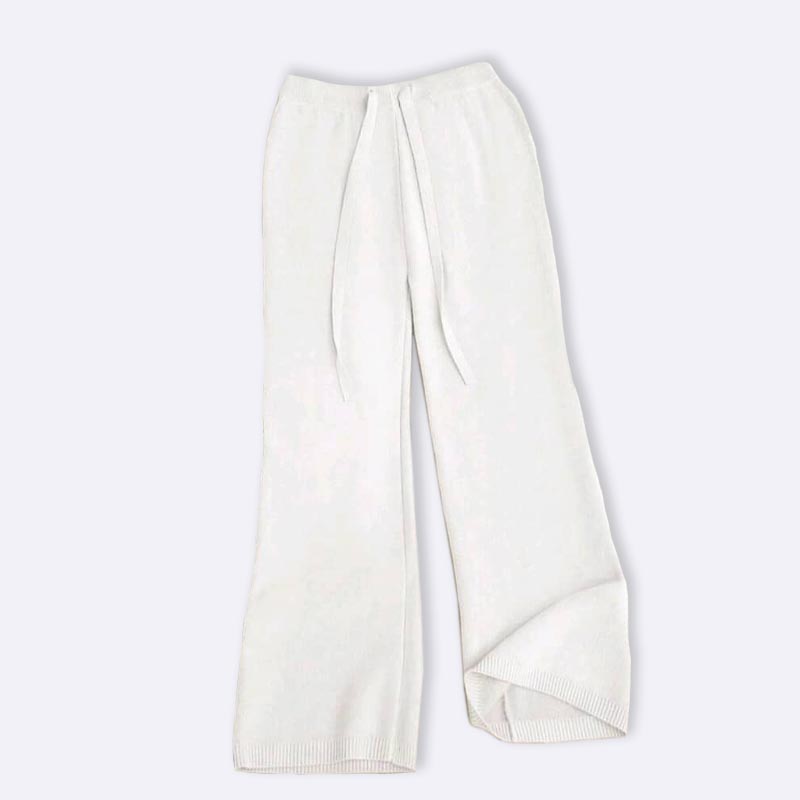 Women's High-Waist Knit Wide-Leg Pants