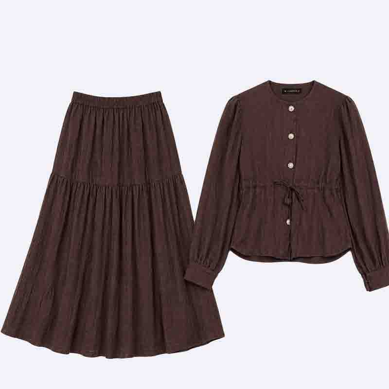 Elegant Skirt & Blouse Set