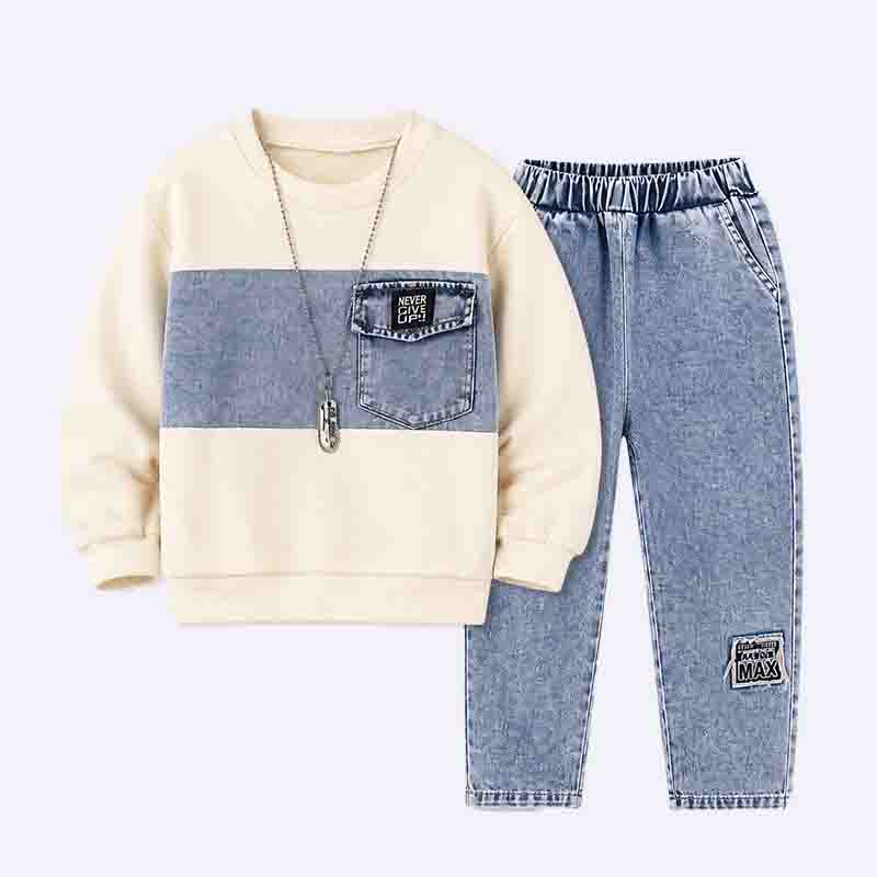 Boys Denim Style Two-Piece Set