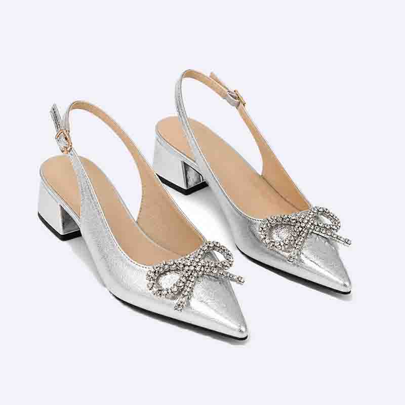 Rhinestone Slingback Flats