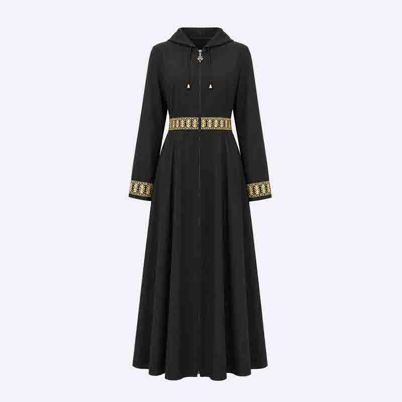 Women’s Elegant Embroidered Hooded Abaya