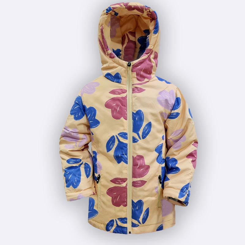 Girls' Floral Puffer Jacket